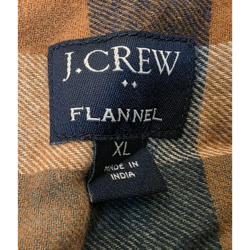 J.Crew Buffalo Check Flannel Shirt Mens XL Long Sleeve Re Imagined